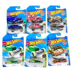 Hot Wheels Carded Lot Of 6 Various Years Toy Cars New (A-2)